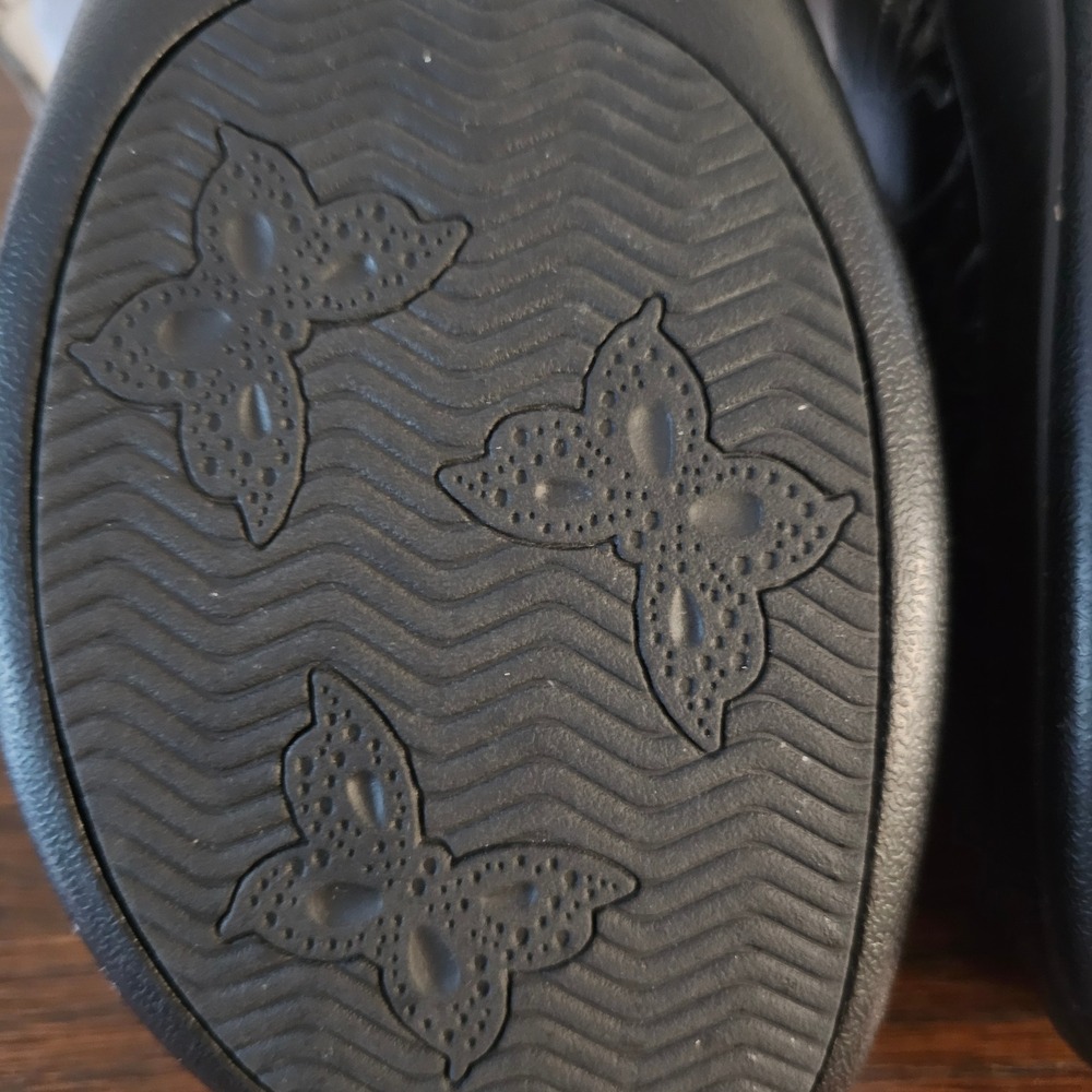Alegria Keli Black Embossed Floral Leather Slip Resistant Clogs Shoes EU 41 - Picture 8 of 10